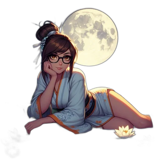 staff, concept art, fantasy art, anime, pixel art, night, monochrome, dark transparent PNG cut-out