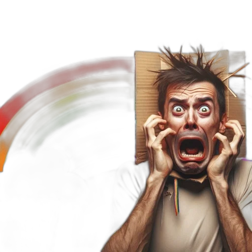 face, photorealistic, concept art, 3d render, man, comical, scenario, wears transparent PNG cut-out