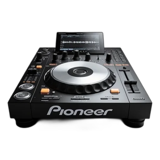 professional, mixer, large, central, turntable, various, control, buttons transparent PNG cut-out