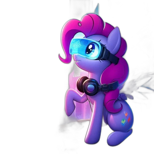 staff, robot, concept art, 3d render, fantasy art, cartoon, pegasus, pink transparent PNG cut-out