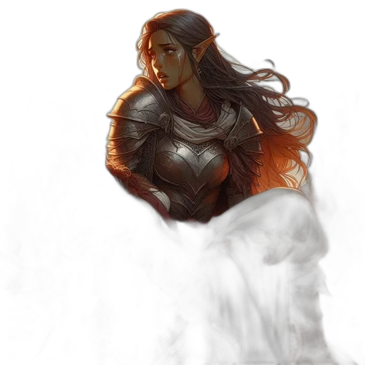 sword, fantasy art, concept art, comic book art, watercolor, fire, red, golden transparent PNG cut-out