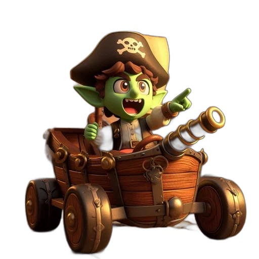 staff, weapon, car, concept art, 3d render, fantasy art, animated, pirate transparent PNG cut-out