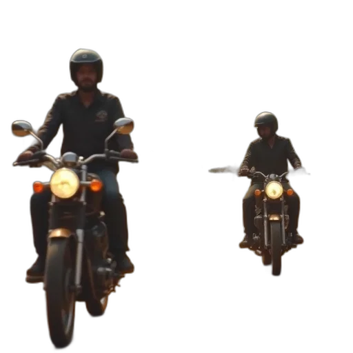 3d render, concept art, photorealistic, pixel art, group, people, riding, motorcycles transparent PNG cut-out