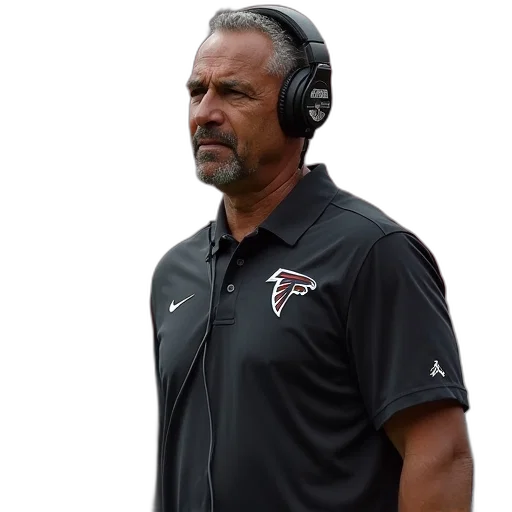 staff, atlanta, falcons, nike, sideline, coaches, polo, anthran transparent PNG cut-out