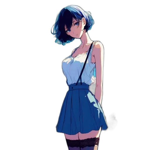 dress, staff, robot, face, anime, concept art, watercolor, pixel art transparent PNG cut-out