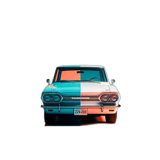 car, weapon, animal, crown, concept art, photorealistic, 3d render, vaporwave transparent PNG cut-out