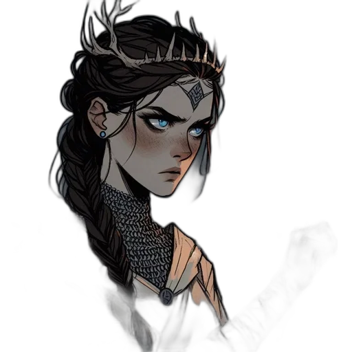 crown, fantasy art, concept art, pixel art, comic book art, dark, blue, monochrome transparent PNG cut-out