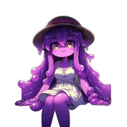 hat, creature, dress, flower, pixel art, anime, concept art, fantasy art transparent PNG cut-out
