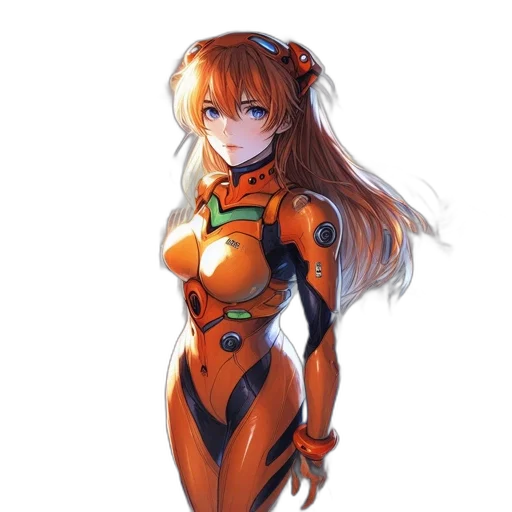 robot, dress, weapon, face, anime, concept art, cyberpunk, fantasy art transparent PNG cut-out