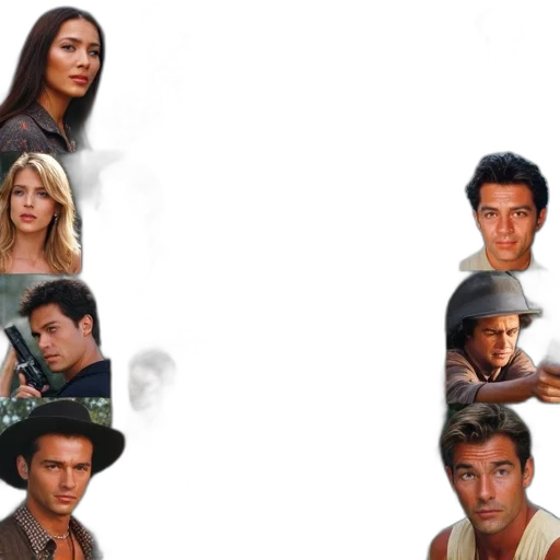 fire, collage, various, characters, show, blue, lotus, mambo transparent PNG cut-out