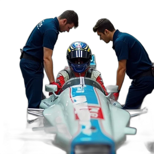 car, mechanic, working, race, driver, wearing, helmet, racing transparent PNG cut-out