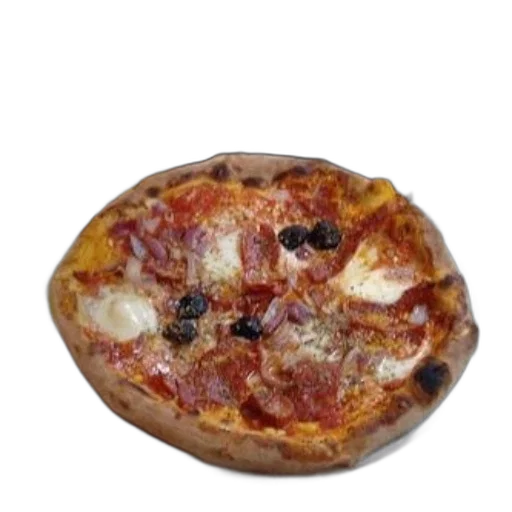 food, crown, face, jacket, 3d render, photorealistic, two, pizzas transparent PNG cut-out