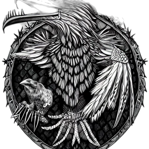 dragon, crown, staff, animal, fantasy art, concept art, pencil sketch, comic book art transparent PNG cut-out