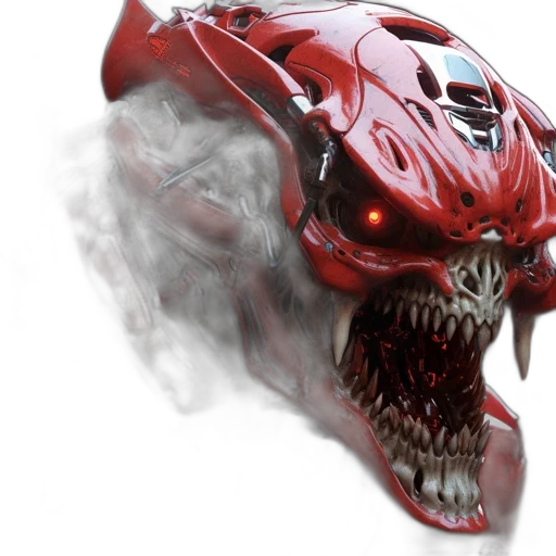 mask, creature, dragon, robot, concept art, 3d render, photorealistic, fantasy art transparent PNG cut-out
