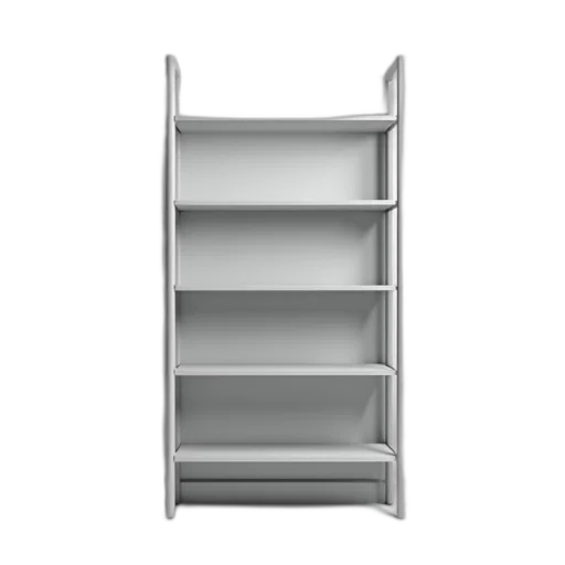 furniture, 3d render, sleek, modern, bookshelf, minimalist, design, featuring transparent PNG cut-out