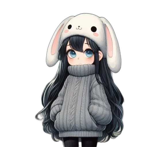 animal, creature, jacket, mask, anime, 3d render, concept art, pixel art transparent PNG cut-out
