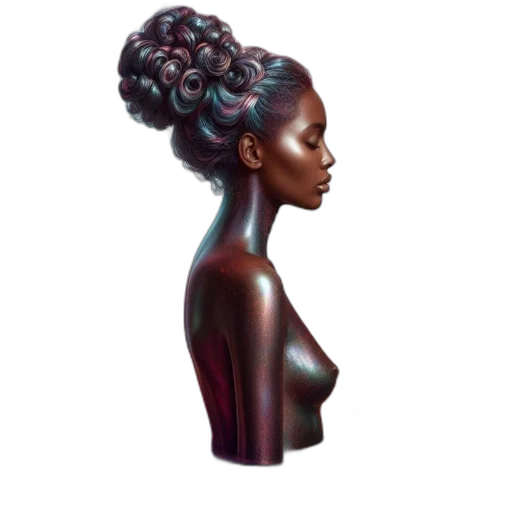 crown, dress, hair, jewelry, concept art, photorealistic, 3d render, fantasy art transparent PNG cut-out