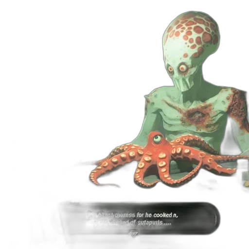 creature, robot, weapon, concept art, 3d render, fantasy art, photorealistic, underwater transparent PNG cut-out