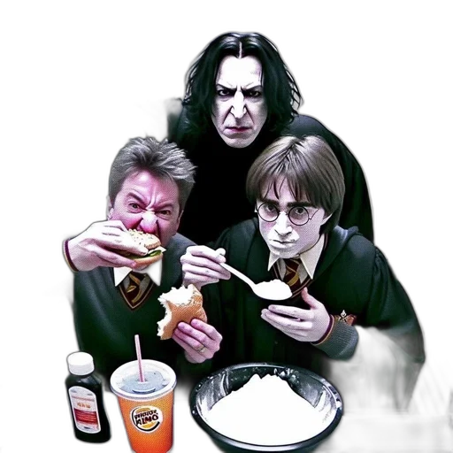 food, concept art, three, people, cosplay, harry, potter, characters transparent PNG cut-out
