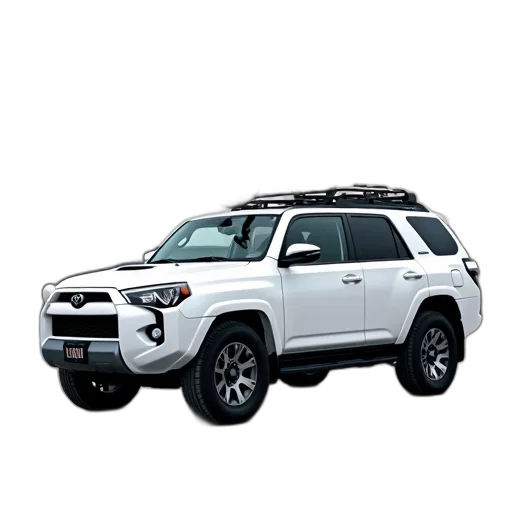 car, white, suv, parked, parking, lot, clear, sky transparent PNG cut-out
