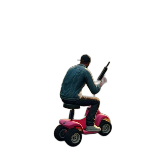 car, robot, staff, weapon, 3d render, concept art, vaporwave, photorealistic transparent PNG cut-out