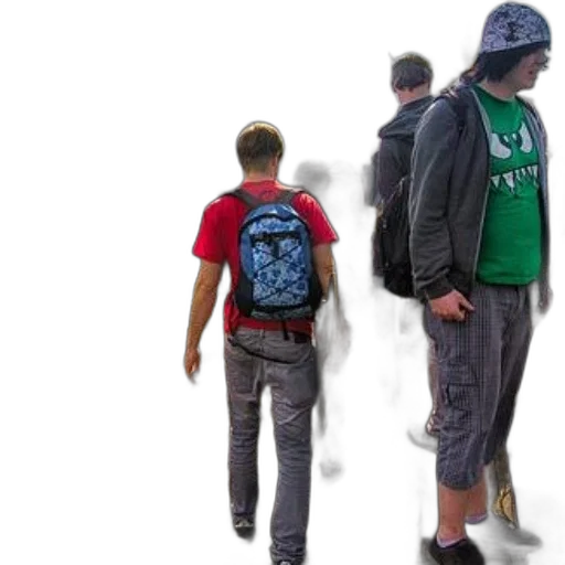 jacket, creature, hat, 3d render, concept art, cyberpunk, vaporwave, group transparent PNG cut-out