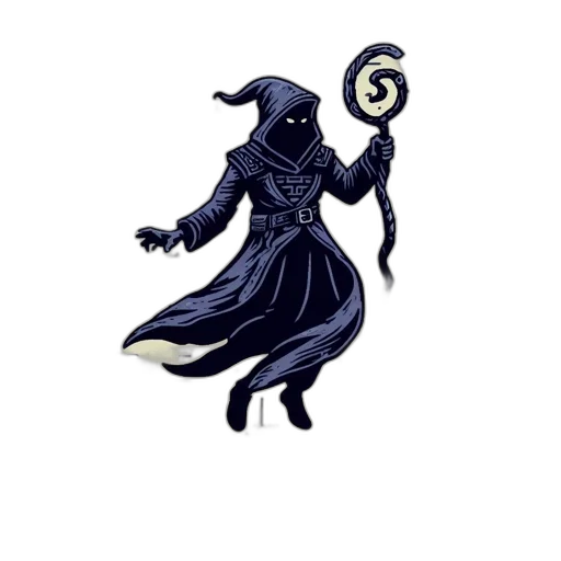 staff, mask, creature, concept art, fantasy art, pixel art, 3d render, dark transparent PNG cut-out