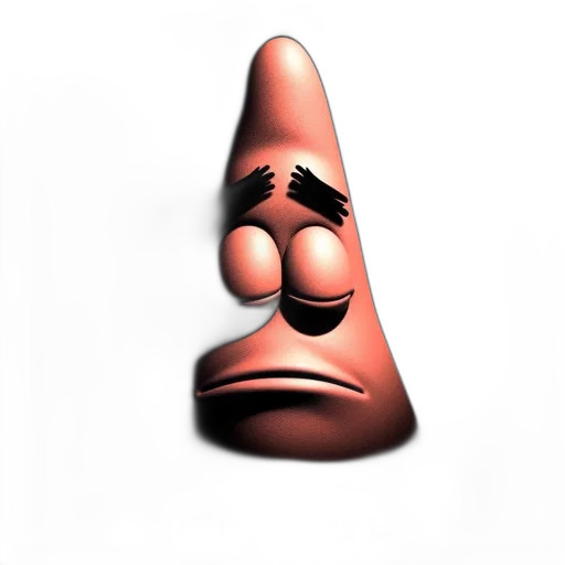face, staff, hat, mask, 3d render, photorealistic, concept art, cartoon transparent PNG cut-out