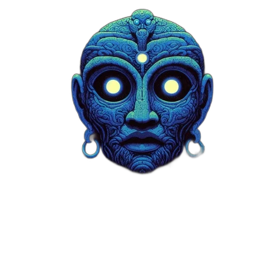 mask, jewelry, face, staff, concept art, pixel art, 3d render, fantasy art transparent PNG cut-out