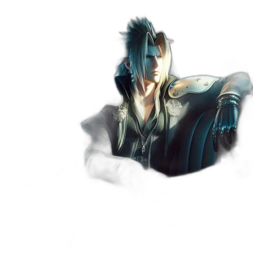 jacket, weapon, face, robot, concept art, fantasy art, 3d render, photorealistic transparent PNG cut-out