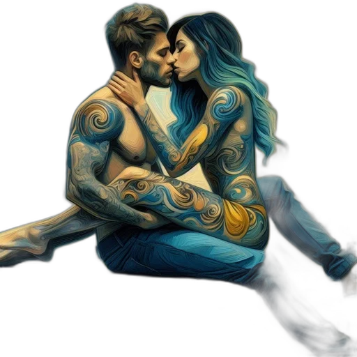 watercolor, fantasy art, concept art, photorealistic, neon lights, fire, outer space, underwater transparent PNG cut-out