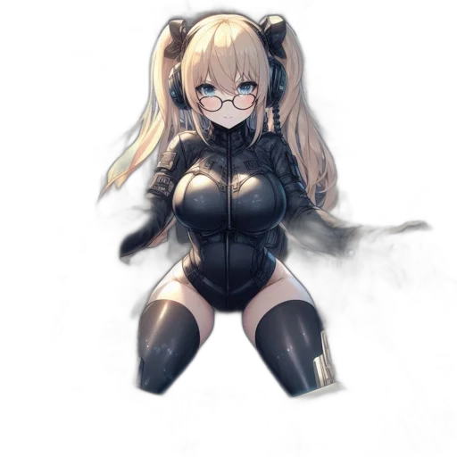 robot, dress, weapon, jacket, anime, concept art, pixel art, cartoon transparent PNG cut-out