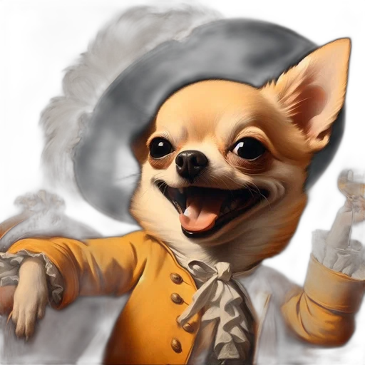 staff, animal, face, hat, fantasy art, concept art, photorealistic, oil painting transparent PNG cut-out