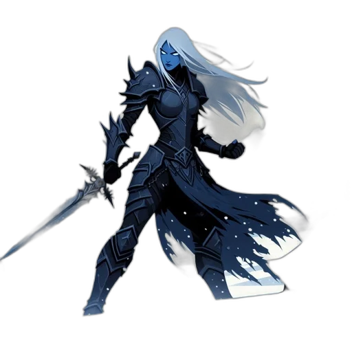 sword, weapon, staff, concept art, fantasy art, pixel art, 3d render, blue transparent PNG cut-out