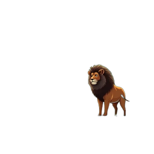 animal, creature, crown, hair, pixel art, concept art, 3d render, photorealistic transparent PNG cut-out