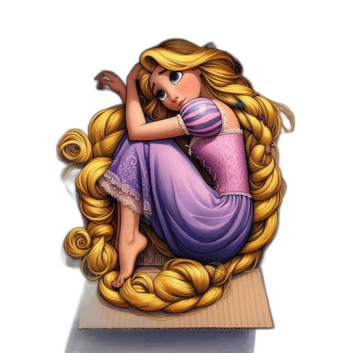 hair, dress, jewelry, crown, photorealistic, fantasy art, cartoon, 3d render transparent PNG cut-out