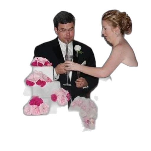 umbrella, staff, dress, hat, bride, groom, cut, into transparent PNG cut-out