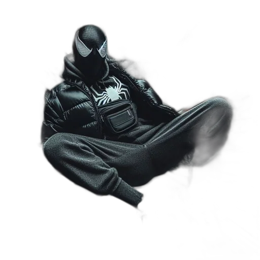 jacket, shoes, mask, hat, photorealistic, 3d render, concept art, cyberpunk transparent PNG cut-out