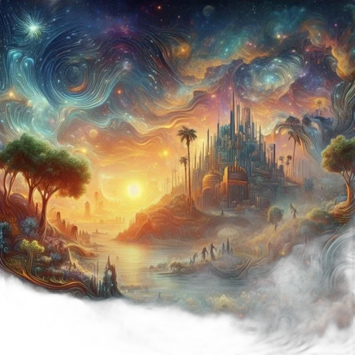 fantasy art, concept art, pixel art, photorealistic, outer space, fog, fire, night transparent PNG cut-out