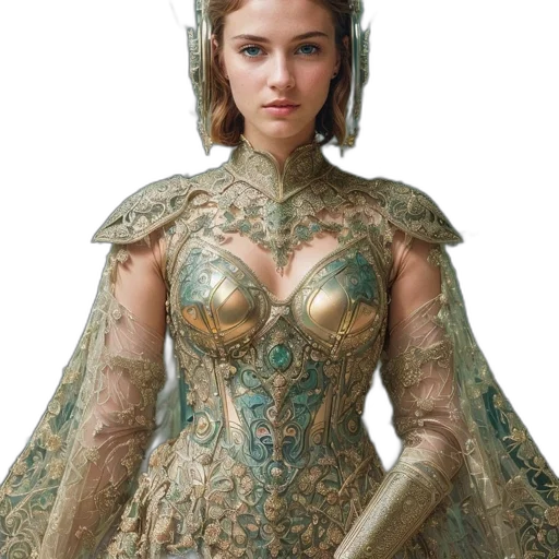 dress, crown, jewelry, dragon, fantasy art, concept art, photorealistic, oil painting transparent PNG cut-out