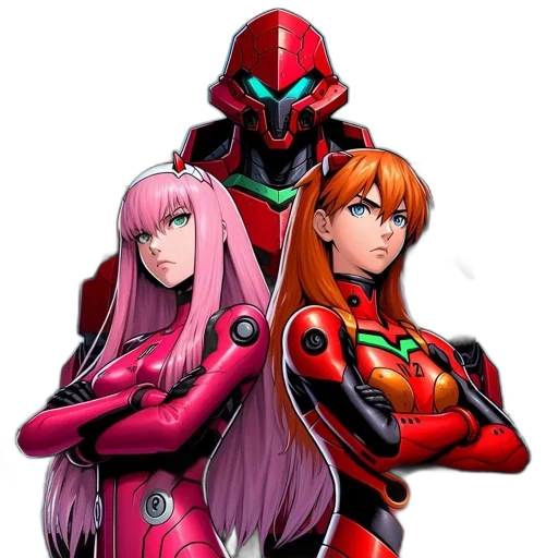 robot, jacket, weapon, concept art, anime, cyberpunk, pixel art, outer space transparent PNG cut-out