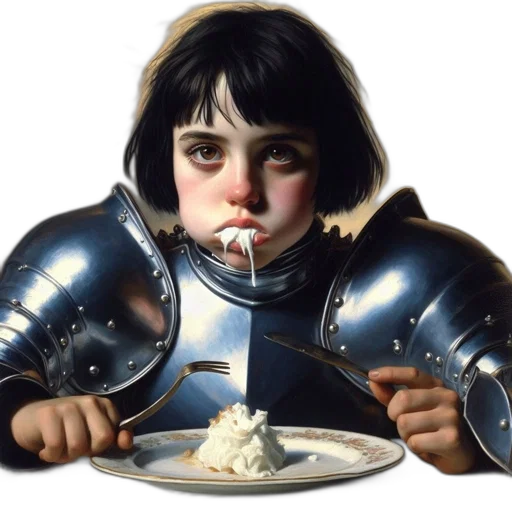 food, robot, face, mask, concept art, photorealistic, oil painting, 3d render transparent PNG cut-out
