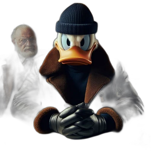 mask, hat, jacket, staff, concept art, 3d render, pixel art, photorealistic transparent PNG cut-out