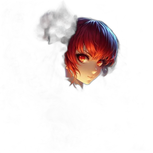 face, mask, weapon, staff, anime, concept art, pixel art, fantasy art transparent PNG cut-out