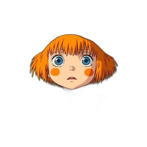 face, creature, hair, mask, anime, 3d render, cartoon, pixel art transparent PNG cut-out