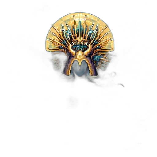 crown, creature, mask, jewelry, concept art, fantasy art, watercolor, pixel art transparent PNG cut-out