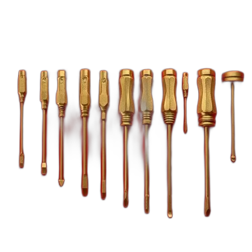 staff, jewelry, weapon, crown, golden, set, screwdrivers, various transparent PNG cut-out