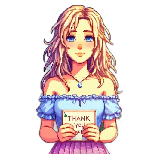 dress, pixel art, watercolor, anime, fantasy art, pastel, pixel, art transparent PNG cut-out