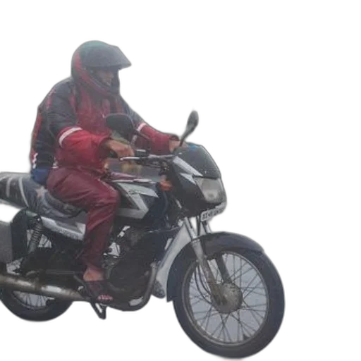 jacket, 3d render, photorealistic, concept art, rain, person, wearing, red transparent PNG cut-out
