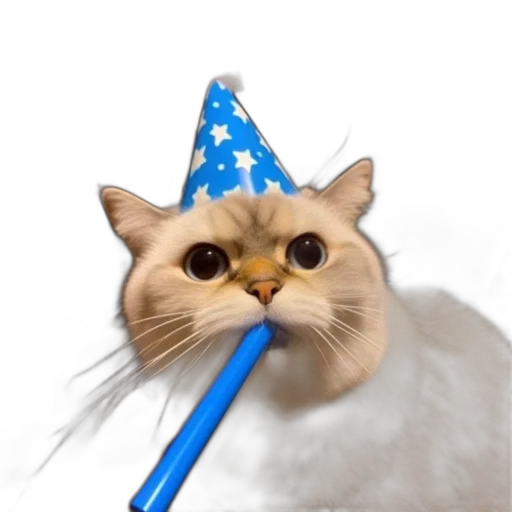 staff, hat, umbrella, animal, photorealistic, image, portrays, cat transparent PNG cut-out